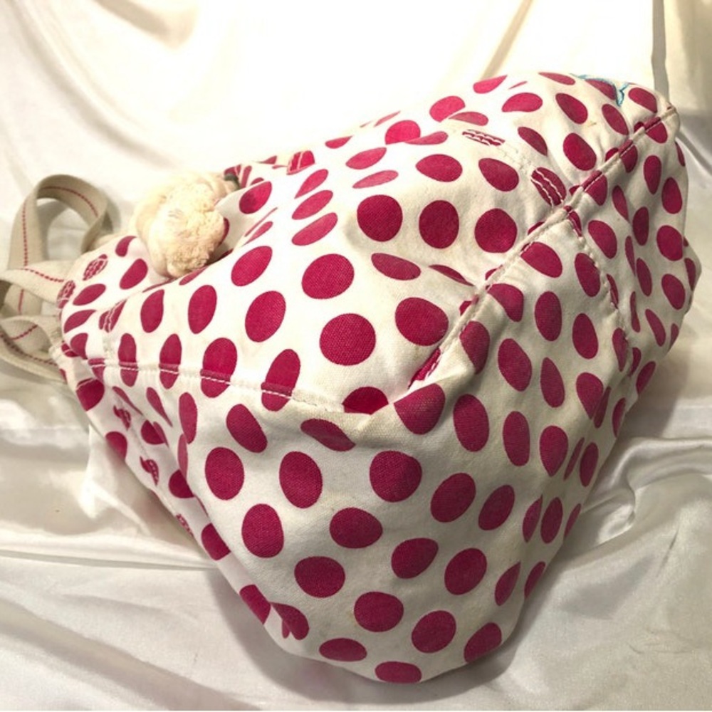Aerie Red and Cream Polka Dot Shoulder Bag - Picture 4 of 9